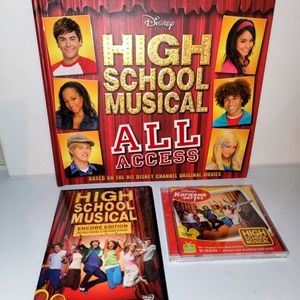 High School Musical Bundle includes a Book, DVD movie, and Music CD